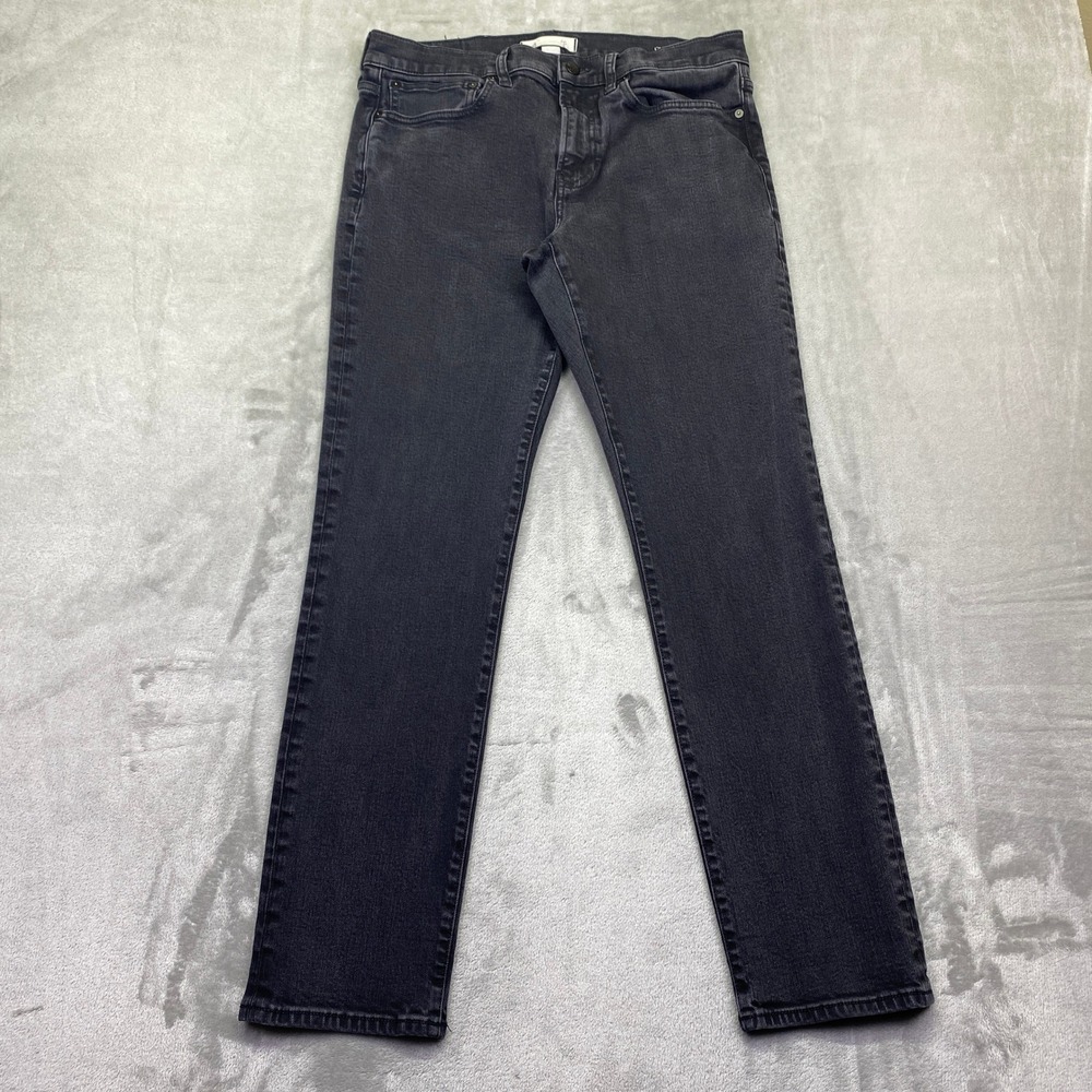 Madewell Mens Slim Fit Jeans Faded Black Stretch Denim Sz‎ 34 Charcoal Gray